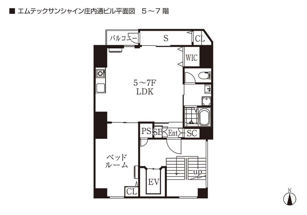 サンシャイン庄内通ビル5～7階