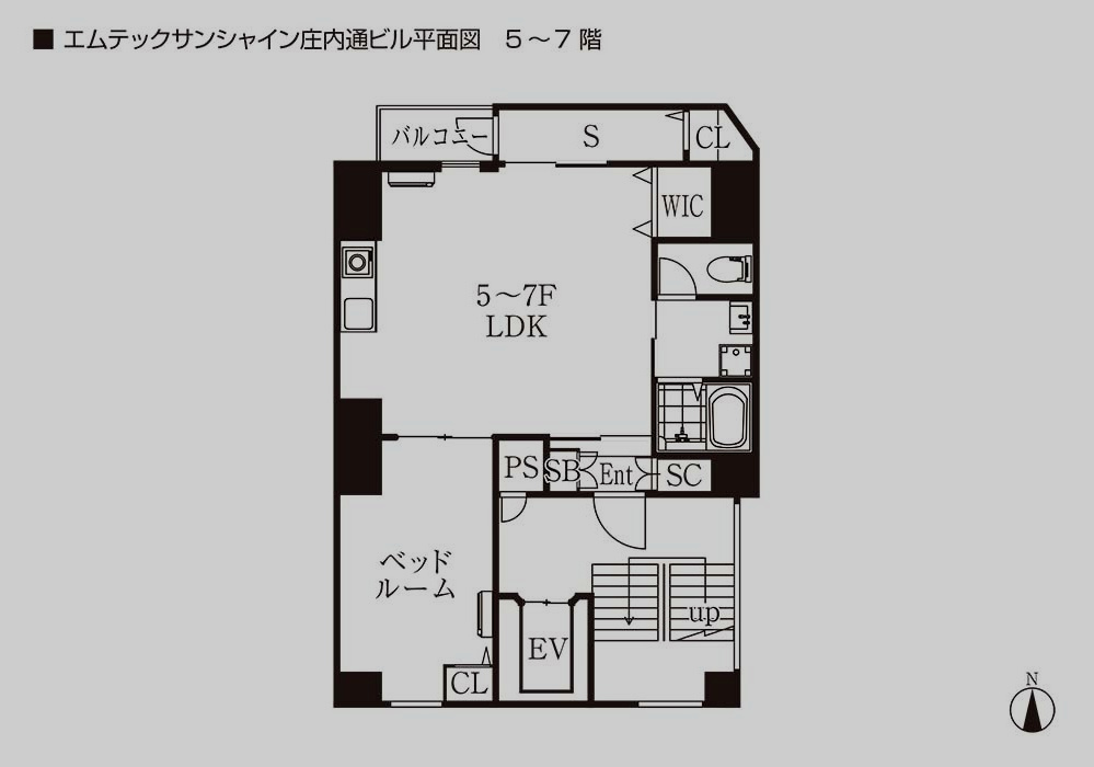 サンシャイン庄内通ビル5～7階